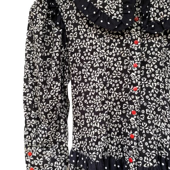 Vintage Bernadette's Biscotti Dress Young Girls Black White and Red 8 - Picture 3 of 7